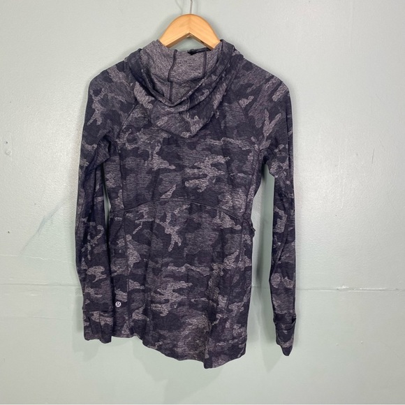 Lululemon Warm Stabilizer 1/2 Zip Hoodie Camo Sz 4 W3CTIS - Picture 4 of 6